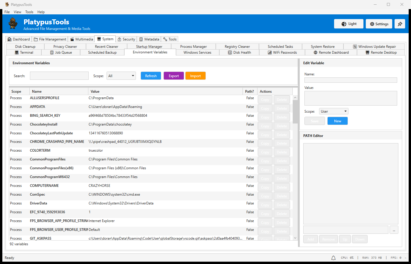 Environment Variables